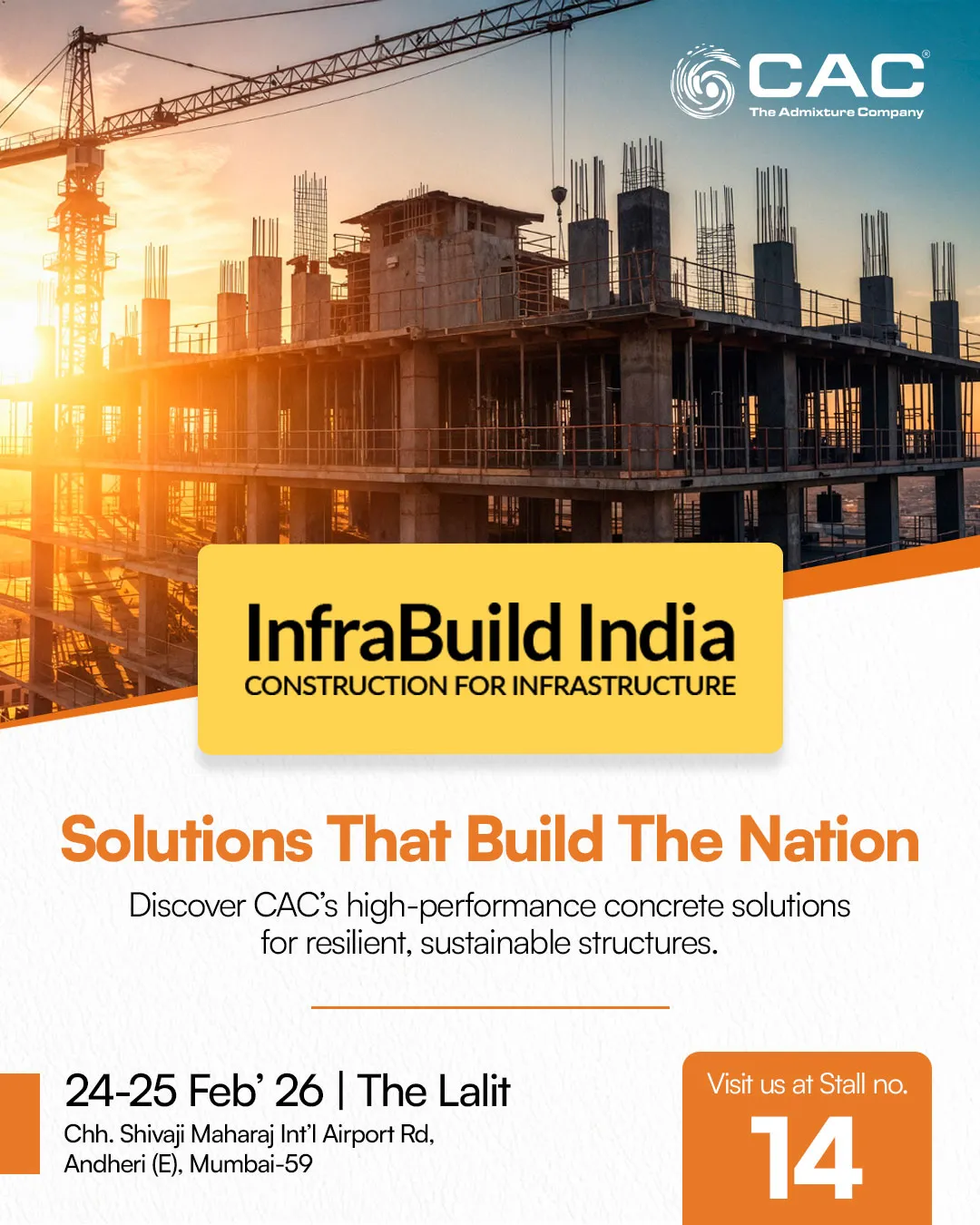 Infrabuild India 2026 | Event Wrap-Up - CAC Admixtures